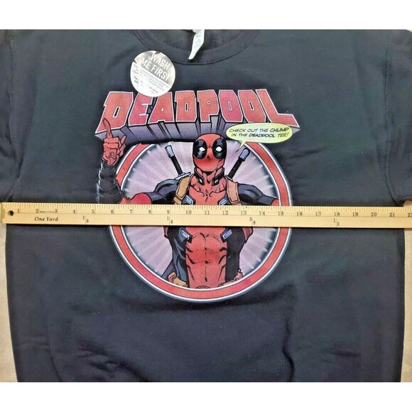 Jerzees x Hot Topic 'Check Out Chump In Deadpool Tee'-Men Med-Graphic Sweatshirt - Picture 5 of 5